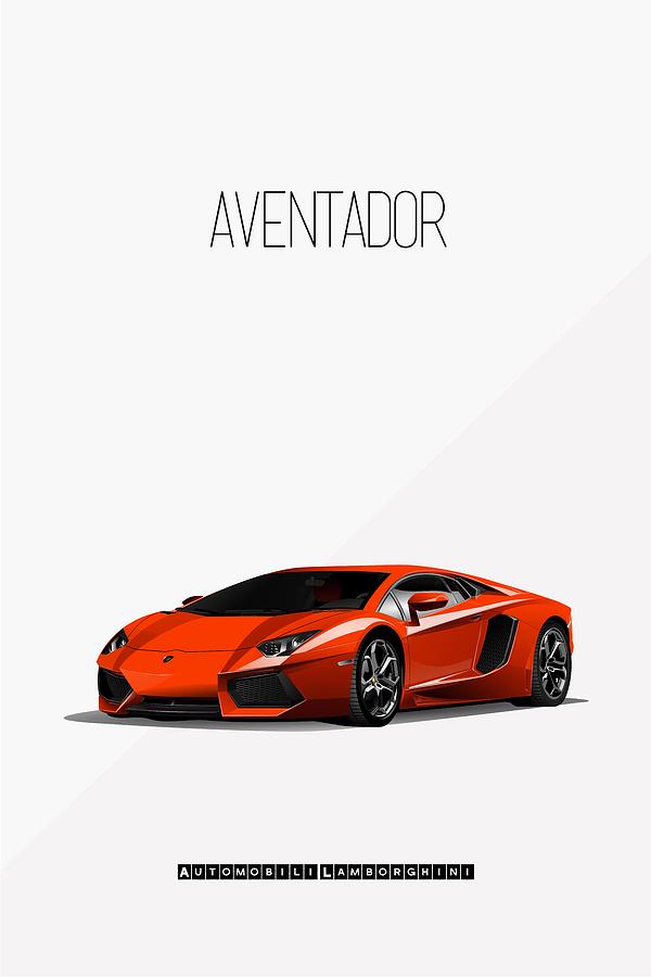 Lamborghini Aventador Iconic Poster Painting by Beautify My Walls