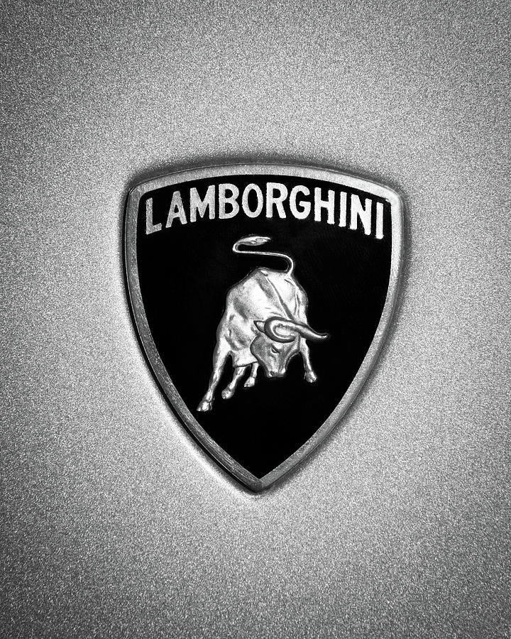 Lamborghini Emblem -1222bw45 Photograph by Jill Reger