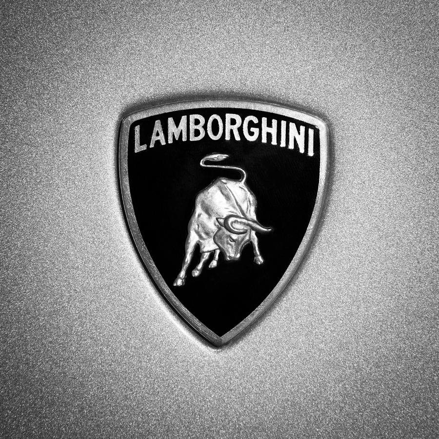Lamborghini Emblem -1222bw55 Photograph by Jill Reger