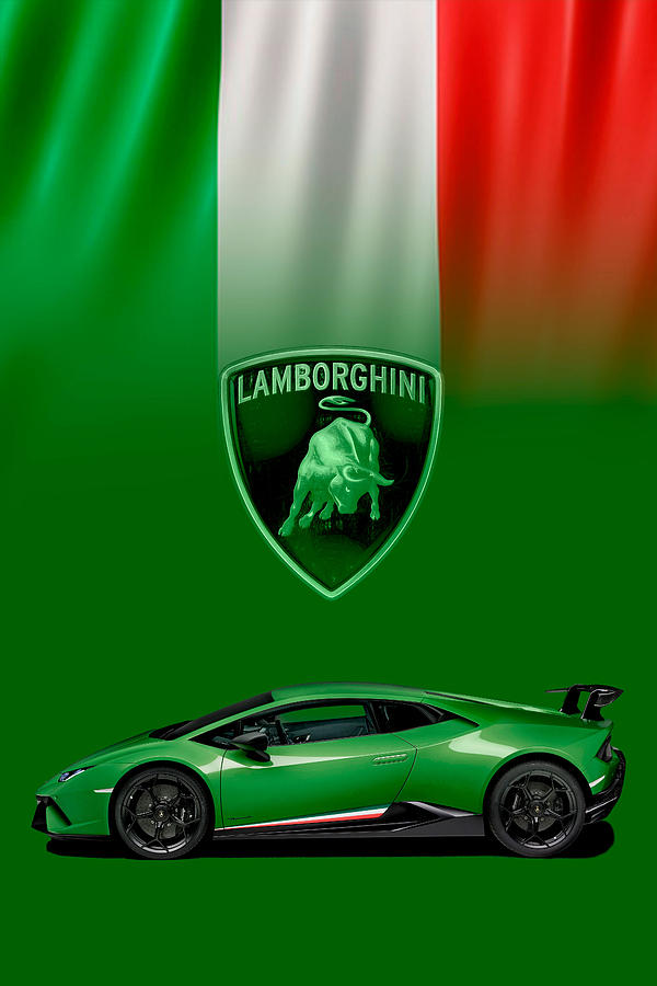 Lamborghini Huracan Performante Digital Art by Roger Lighterness
