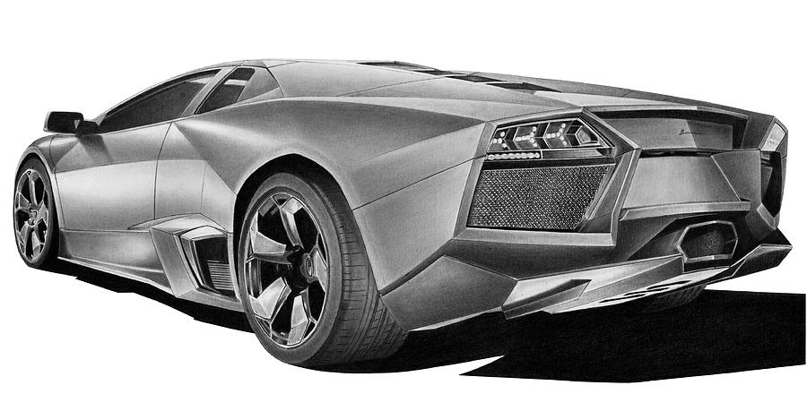 Lamborghini Reventon Drawing by Lyle Brown