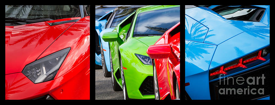 Lamborghini Tryptych Photograph by Dennis Hedberg