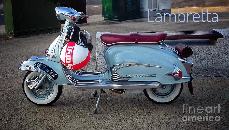 Lambretta in Ice Blue Photograph by Joan-Violet Stretch