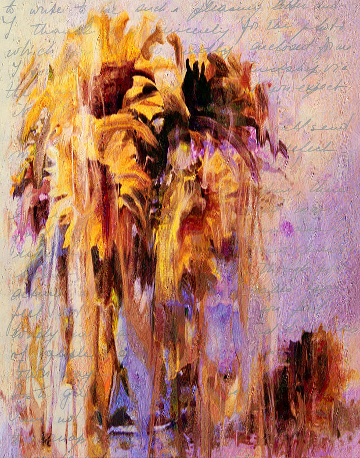 Lament Of Sunflowers Painting by Georgiana Romanovna