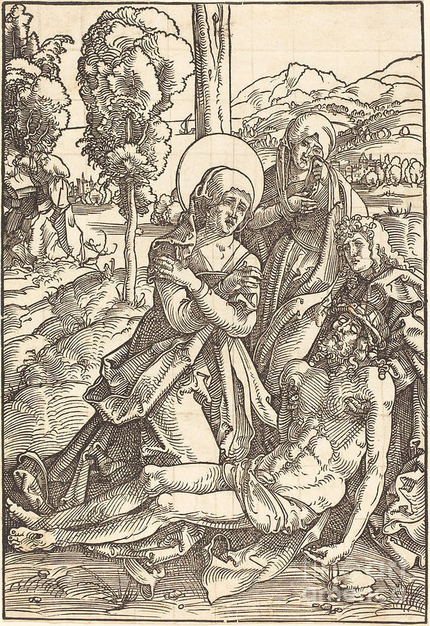 Lamentation For Christ Drawing by Hans Baldung Grien