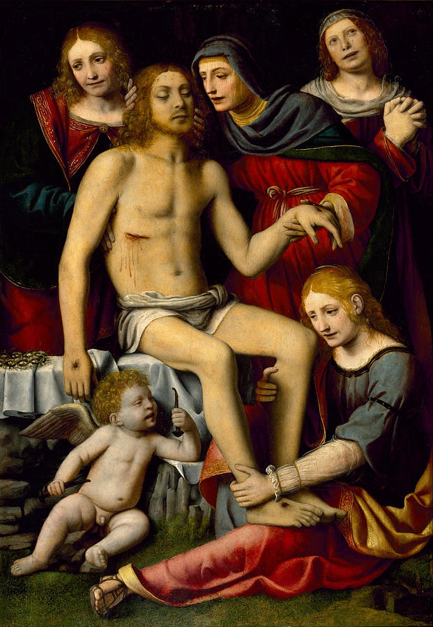 Lamentation over the Dead Christ Painting by Bernardino Luini