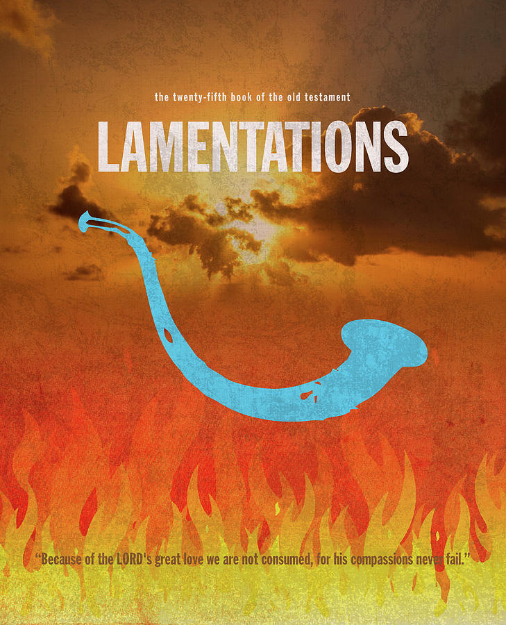 Book Mixed Media - Lamentations Books Of The Bible Series Old Testament Minimal Poster Art Number 25 by Design Turnpike
