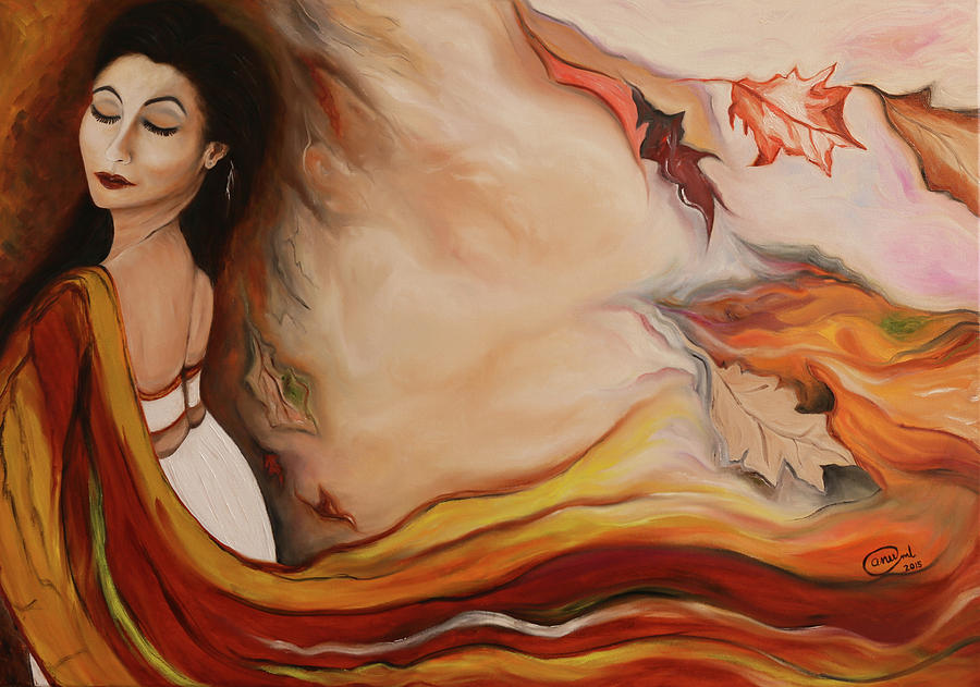 Fall Painting - LAmour dun automne by Anupama Arora Mallik