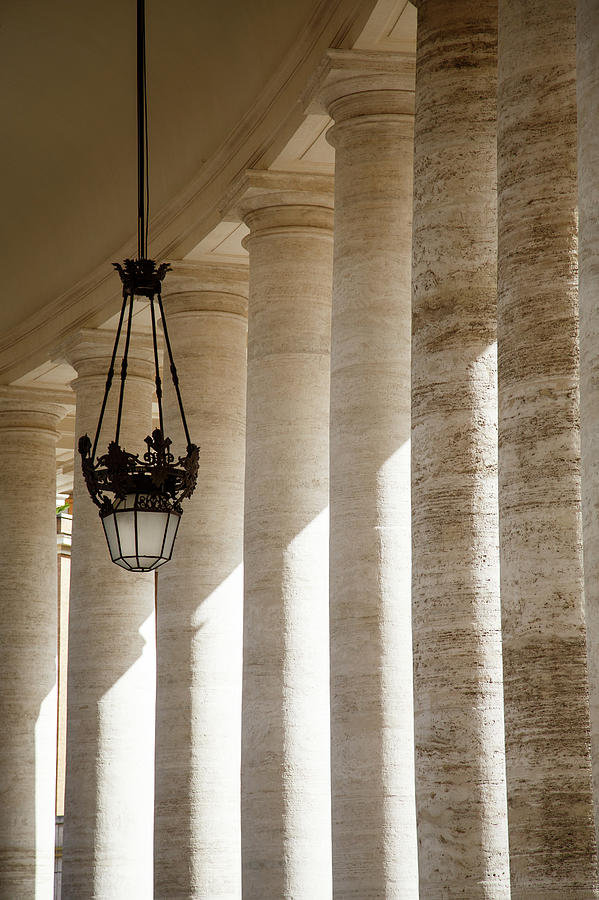Lamp and Columns at Saint Peters Photograph by Darryl Brooks