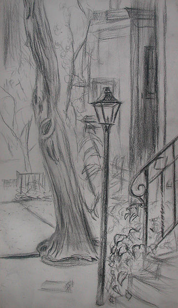 I decided to draw a lamp post Not usually what I draw   rsketchpad