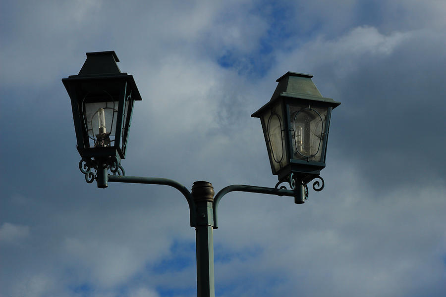 Lamp Stand With Two Lights Photograph By Robert Hamm - Fine Art America