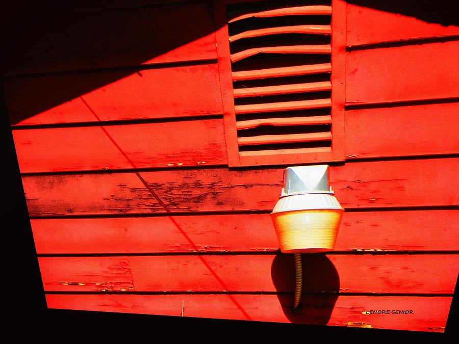 Lamp with Light and Shadow Photograph by Lenore Senior