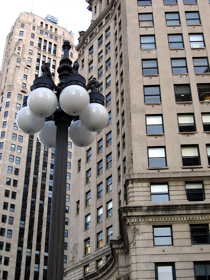 Lamps in Chicago Photograph by Laura Kinker