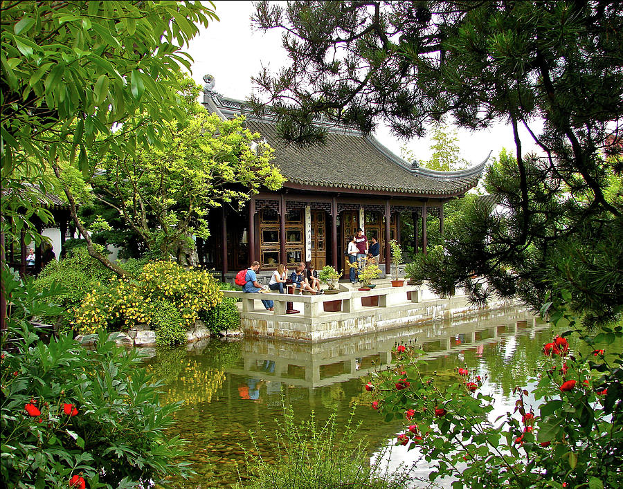 Lan Su Chinese Garden Large Pagoda Photograph by Gary Olsen-Hasek