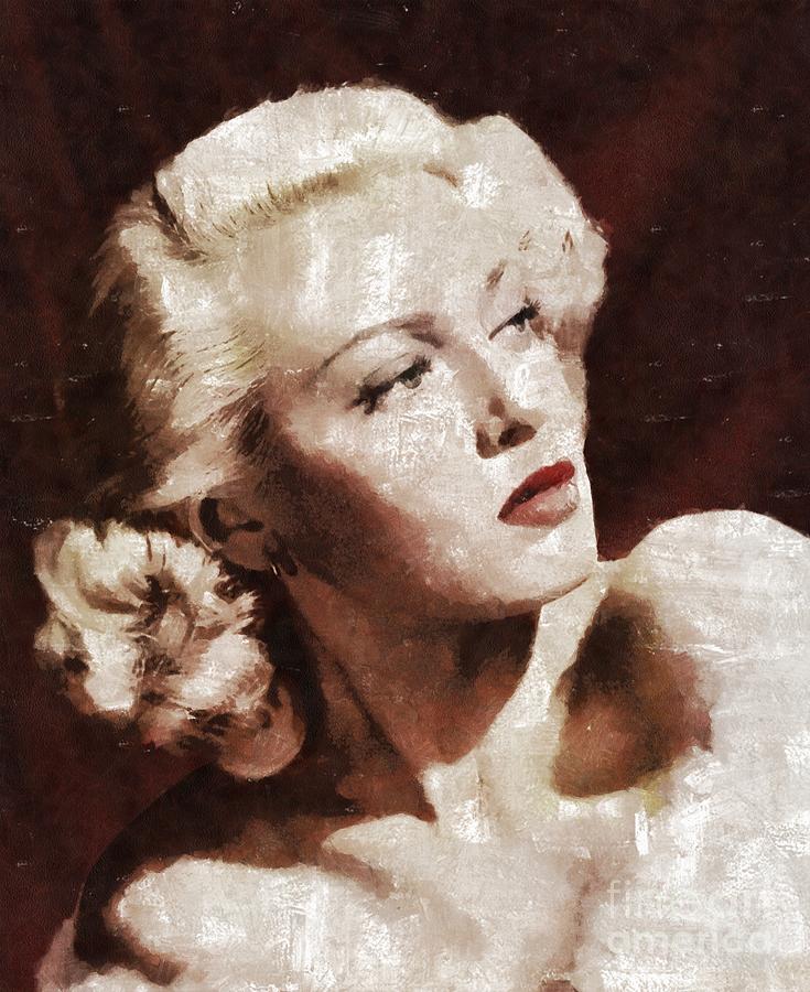 Hollywood Painting - Lana Turner by Mary Bassett by Esoterica Art Agency.