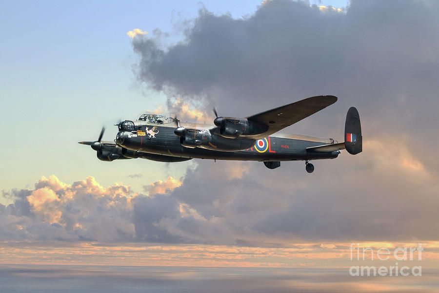 Lancaster Bomber L-Leader Digital Art by Airpower Art