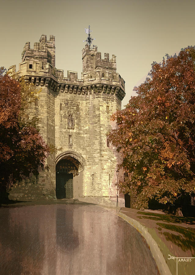 Lancaster Castle mini Digital Art by Joe Tamassy