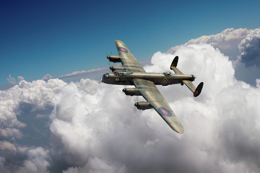 Lancaster KB799 above clouds Photograph by Gary Eason