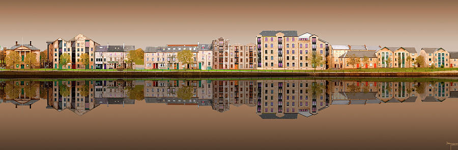 Lancaster Quayside Reflection 2 Digital Art by Joe Tamassy