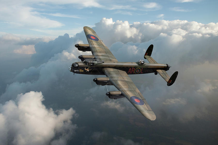 Lancaster W5005 AR-L Leader above clouds Photograph by Gary Eason