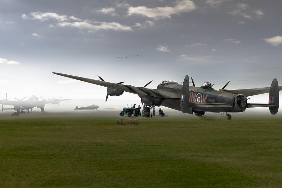 Lancasters on dispersal Photograph by Gary Eason