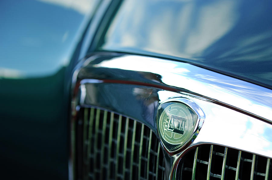 Lancia Hood Emblem Photograph by Jill Reger