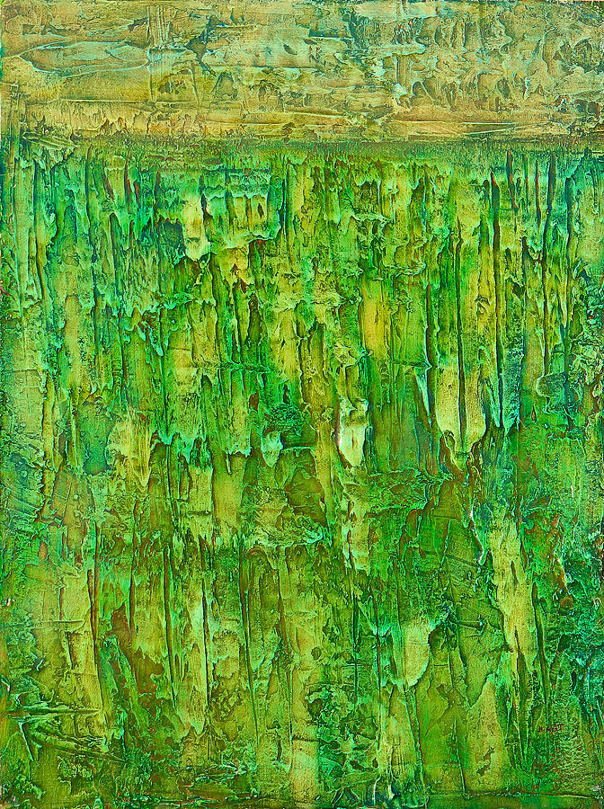 Land in Green Painting by Habib Ayat