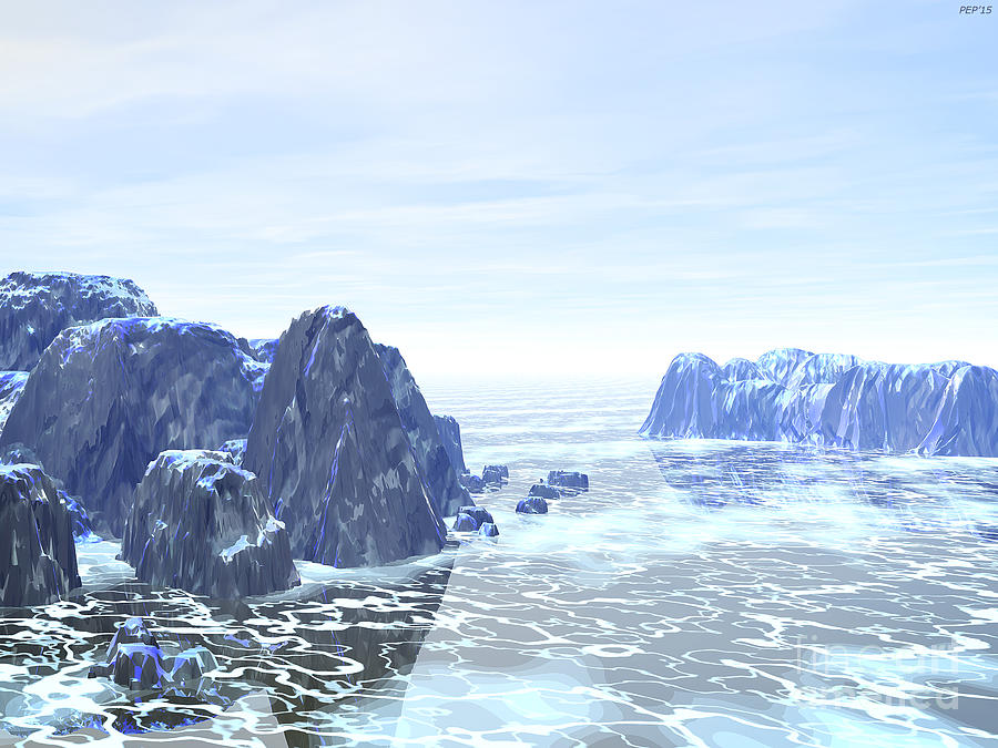 Land of Ice Digital Art by Phil Perkins