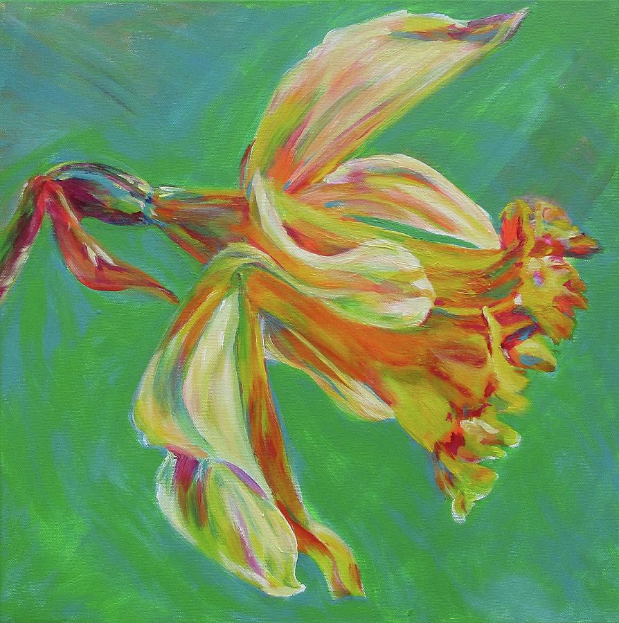 Daffodil Land of my Fathers Painting by Karin McCombe Jones