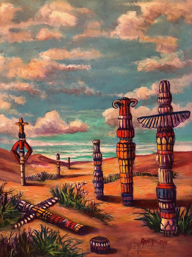 Land of Totems Painting by Rand Burns