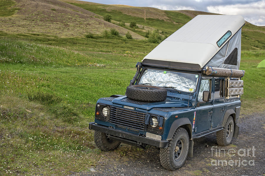 Land Rover Defender Camper Iceland Photograph by Edward Fielding