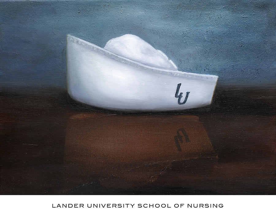 Lander University Painting - Lander University School of Nursing by Marlyn Boyd