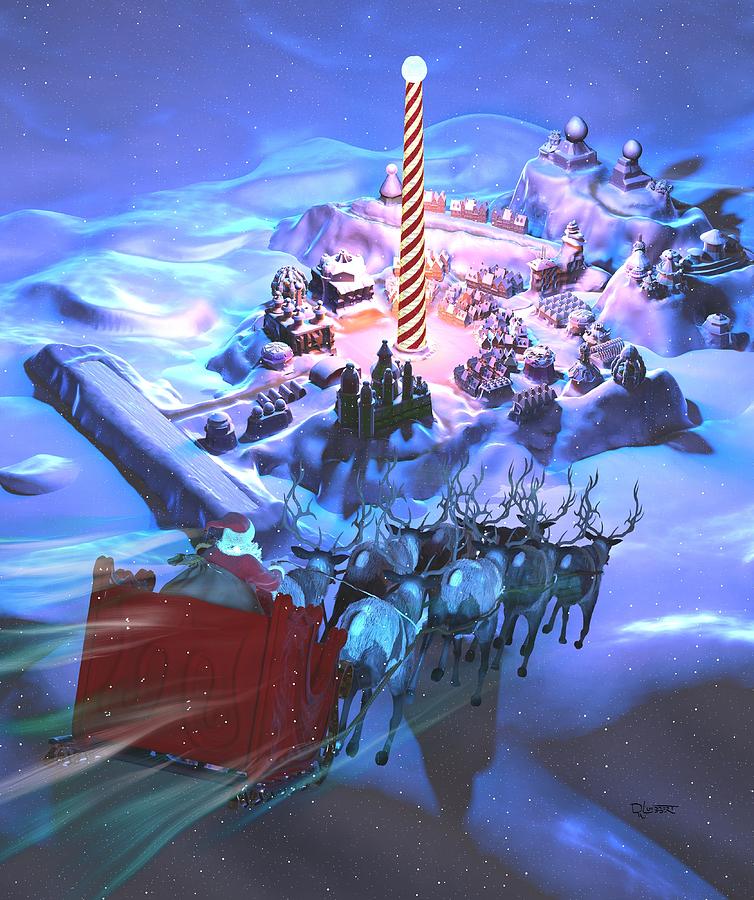 Landing at the North Pole Digital Art by David Luebbert
