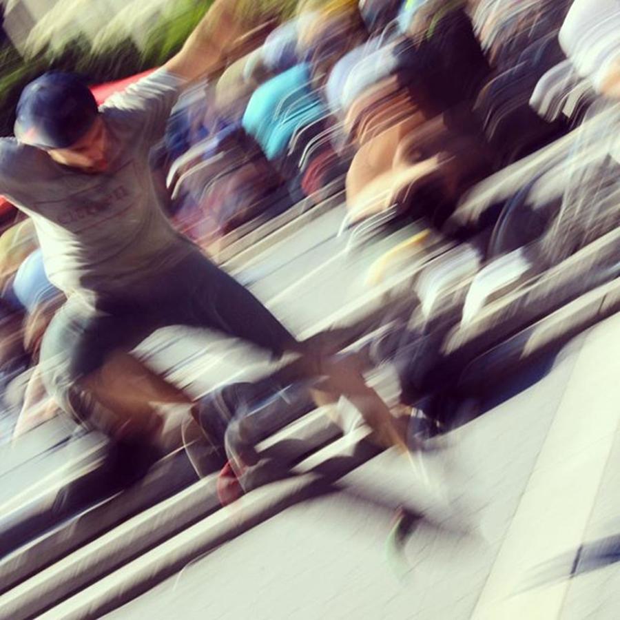 Skaters Photograph - Landing It In Union Square, Nyc by Hard State Photography