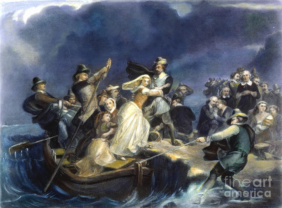Landing Of The Pilgrims Photograph by Granger