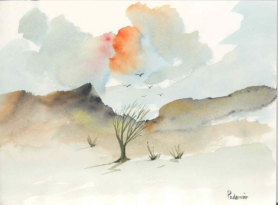 Landscape 09-1 Painting by Padamvir Singh