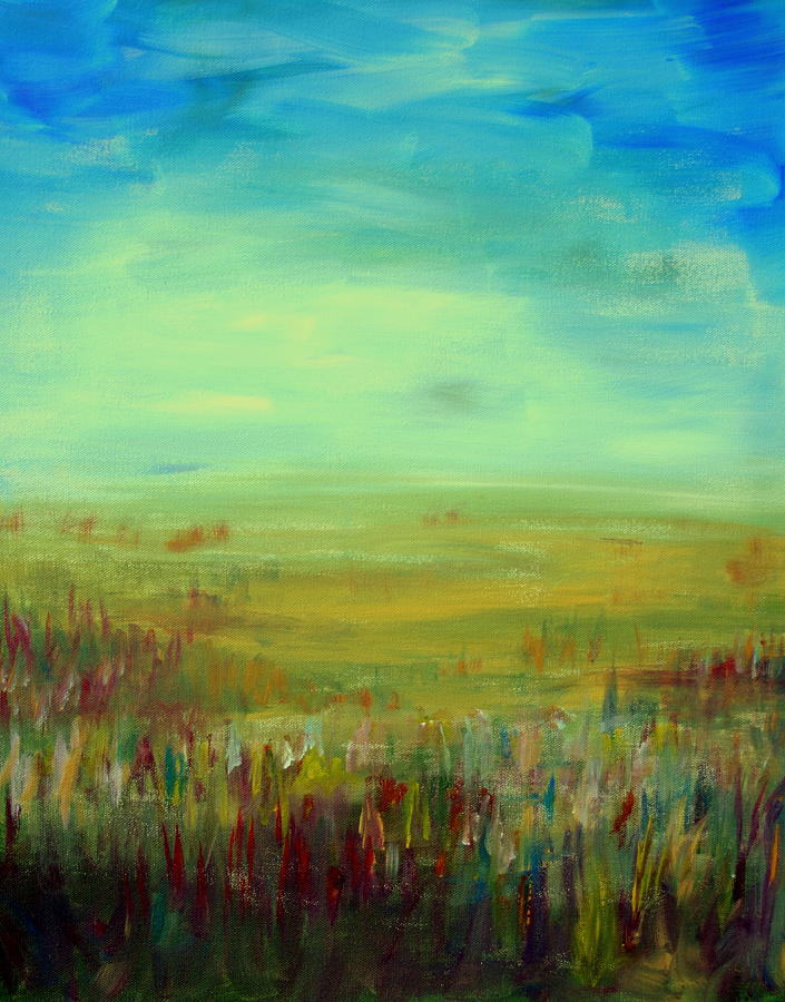 Landscape Abstract Painting by Julie Lueders 