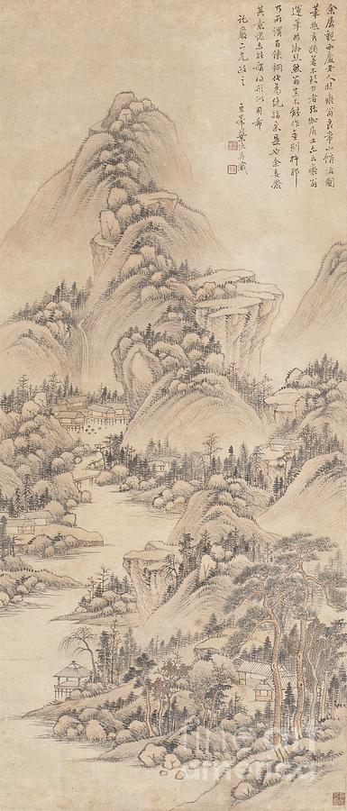 Landscape After Huang Gongwang Painting by Celestial Images