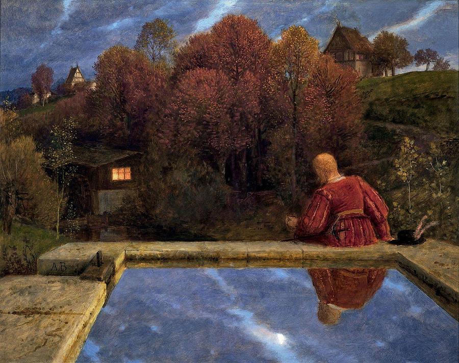 Landscape  Painting by Arnold Bocklin