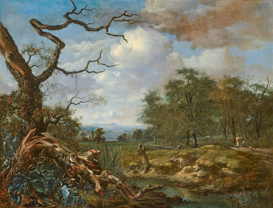 Landscape at the Edge of Woods Painting by Jan Wijnants