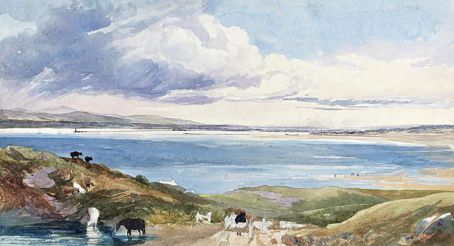 Landscape by the Shore with Road in Foreground Painting by James Bulwer