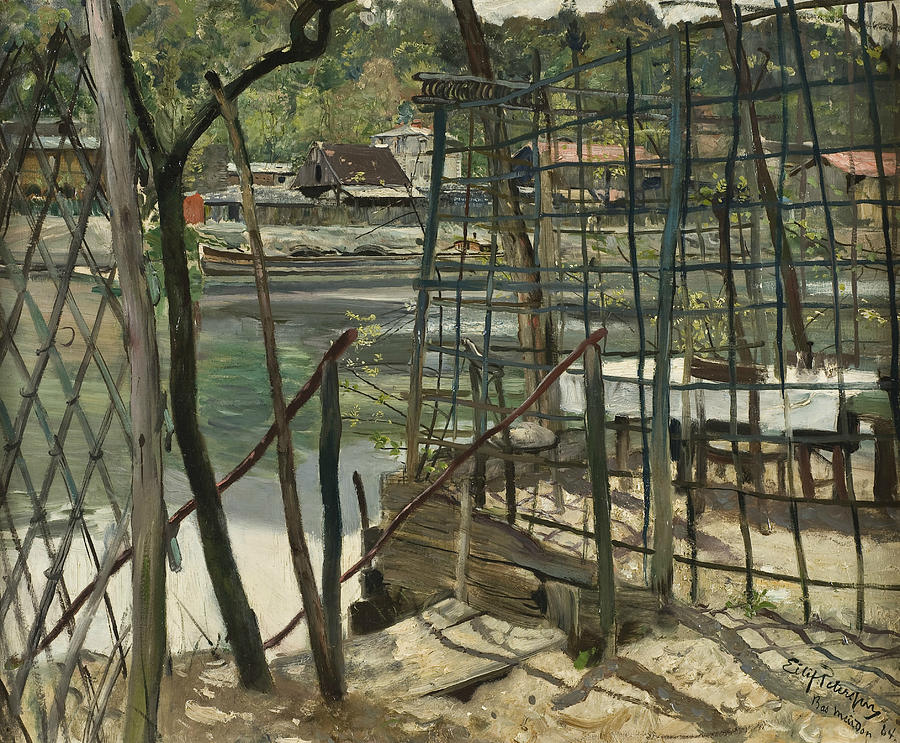 Landscape from Meudon, France Painting by Eilif Peterssen