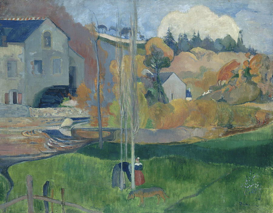 Landscape in Brittany, The David Mill Painting by Paul Gauguin