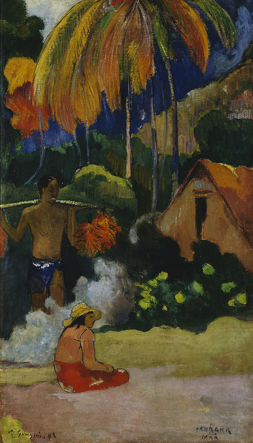 Landscape in Tahiti  Painting by Paul Gauguin