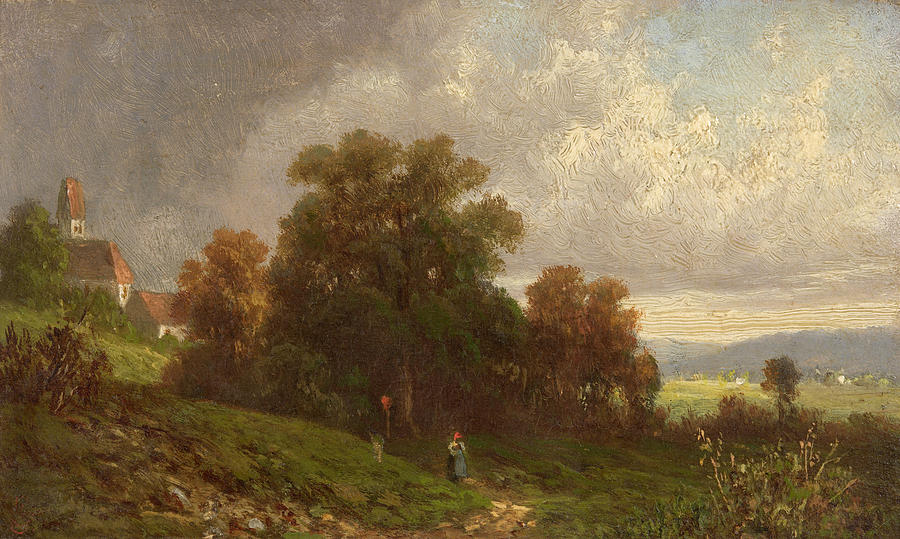 Landscape In The Loisach-valley Painting