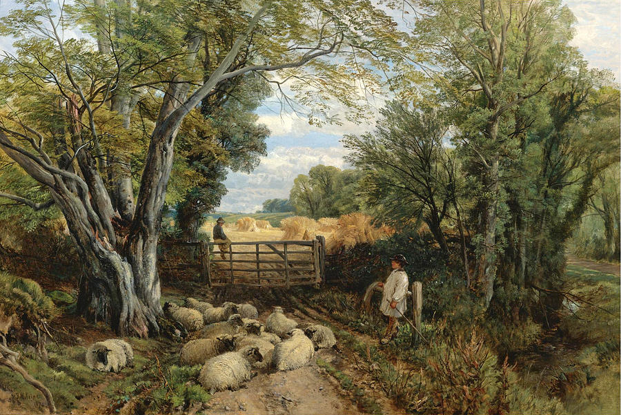 Landscape in Wales Painting by Frederick William Hulme
