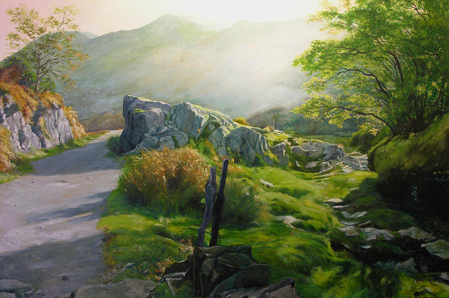 Landscape in Wales Painting by Harry Robertson