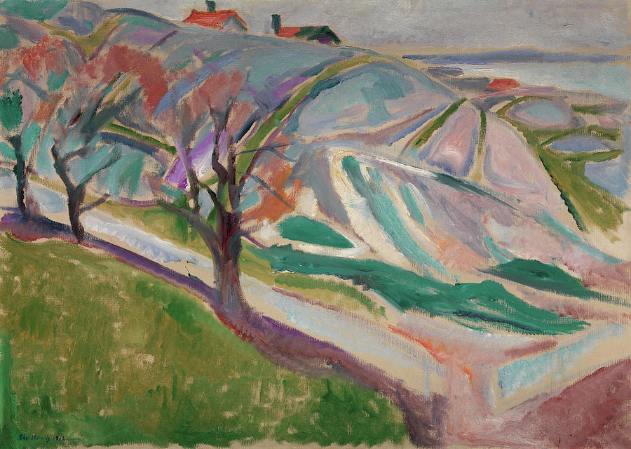 Edvard Munch Painting - Landscape, Kragero by Edvard Munch