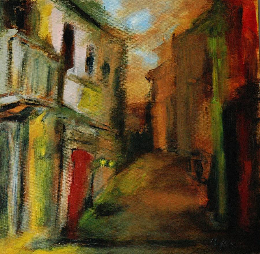 Landscape, Old City Painting by Rome Matikonyte