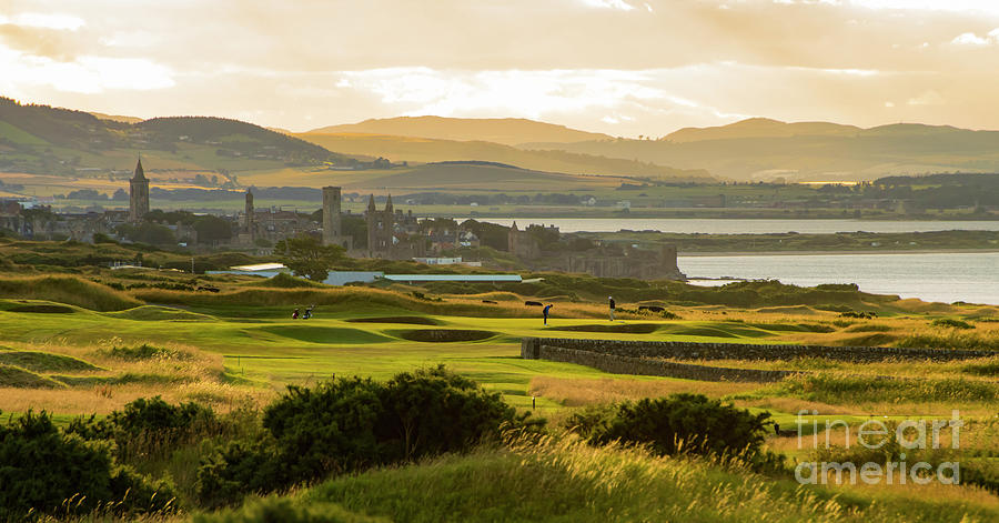 Landscape of St Andrews Home of Golf Photograph by Mary Jane Armstrong
